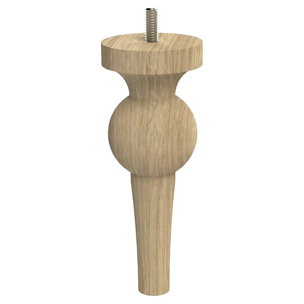 Designs Of Distinction 6" Perle Foot with Bolt - White Oak 01245106WK6 - main